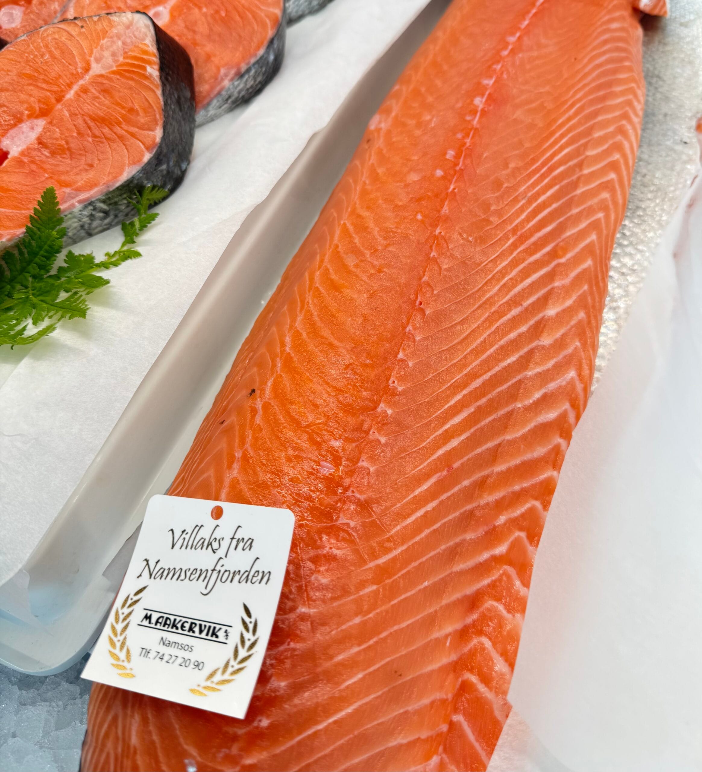 Laksefillet Vill med skinn